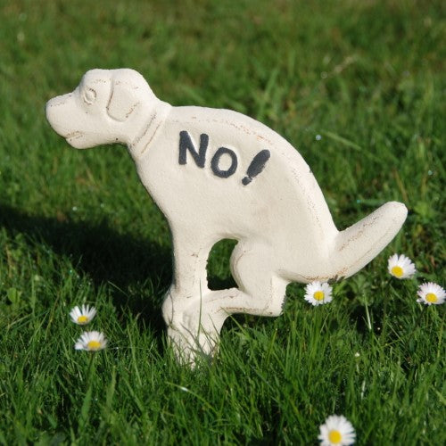 Sign - Dog Pooing  No 24cm (White)