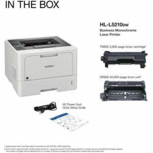 Laser Printer - Brother HLL5210DW Monochrome