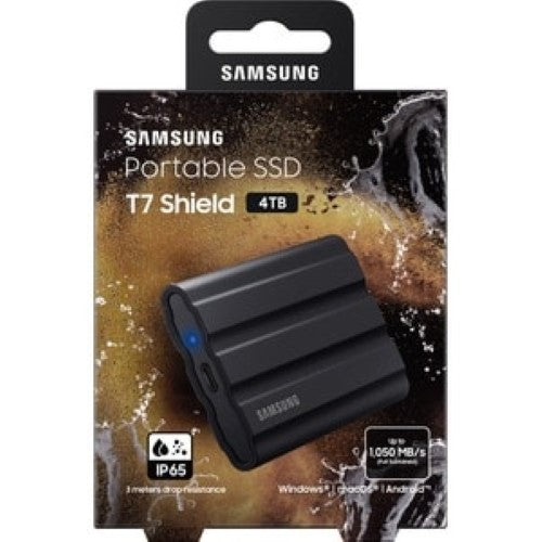 Portable Solid State Drive - Samsung T7 Shield Black 4TB USB 3.2 Gen.2 (10Gbps)