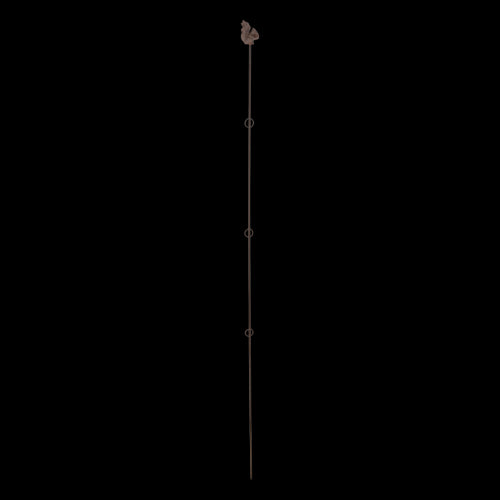 Set of 8 durable 175cm cast iron plant supports with elegant decorative heads for stable plant growth and garden beauty.