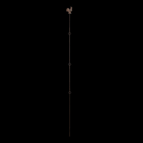 Set of 8 durable 175cm cast iron plant supports with decorative heads, ideal for supporting tall plants and vines.