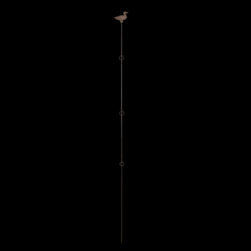 Set of 8 durable 175cm cast iron plant supports with decorative heads for elegant garden support.