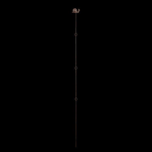 Set of 8 cast iron plant supports, 175cm tall, featuring decorative heads for stability and elegance in gardens.