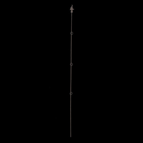 Set of 8 cast iron plant supports, 175cm tall, featuring decorative heads for stability and elegance in gardens.