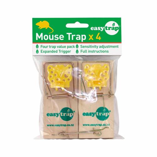easytrap Wooden Mouse Trap - 4 Pack