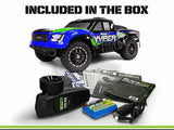 Blackzon Vyper 1/16 Short Course RC Truck Blue/Green With Battery & Charger