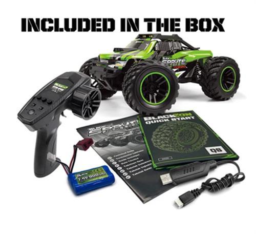 Blackzon Spryte 1/20 Brushless Monster Truck Green With Battery & Charger