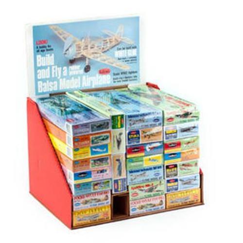 Guillows Model Aircraft Merchandiser Assortment 24 Kits