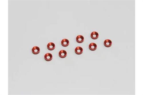 Kyosho M3 Flat Head Washers Red 10 Pack W0146R