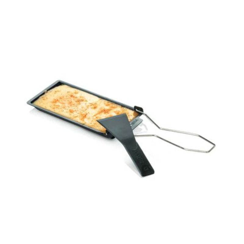 Boska Cheese Barbeclette melting delicious cheese on a BBQ, enhancing outdoor cooking with rich flavors and easy cleanup.