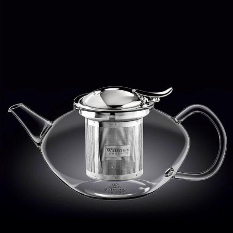 Thermo-Glass Tea Pot 1550ml Belly Stainless Steel Li