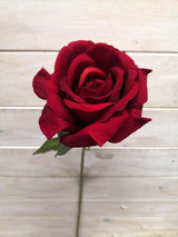 Rose – Velvet Rose Stem  Dark Burgundy