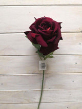 Rose – Velvet Rose Stem  Dark Burgundy