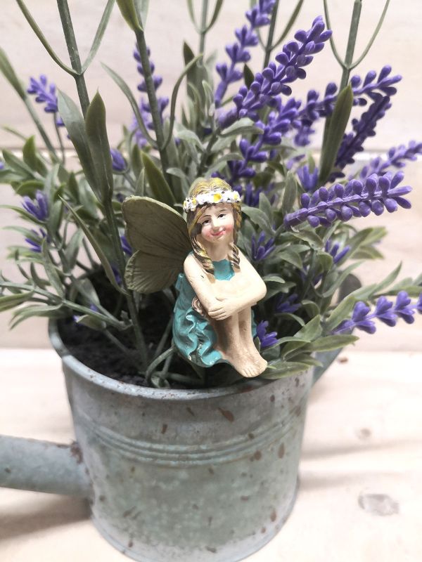Set of 6 colorful fairy picks for garden decor, perfect for whimsical themes and outdoor celebrations.