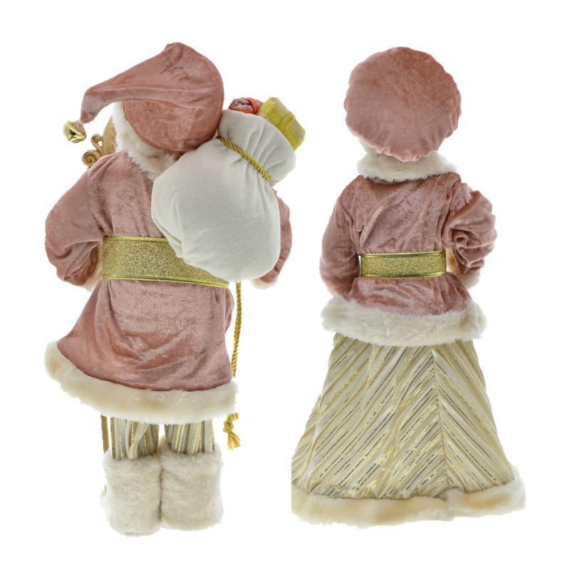 60cm tall Velvet Santa figure in red and white, perfect for holiday décor and adding festive cheer to any home.