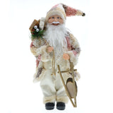 45cm Standing Noble Santa in a red suit with white trim, conveying festive cheer and holiday magic for Christmas decor.