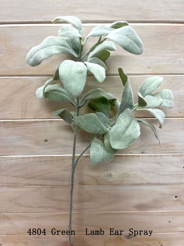 Leaf – Lamb Ear Spray  Burgundy