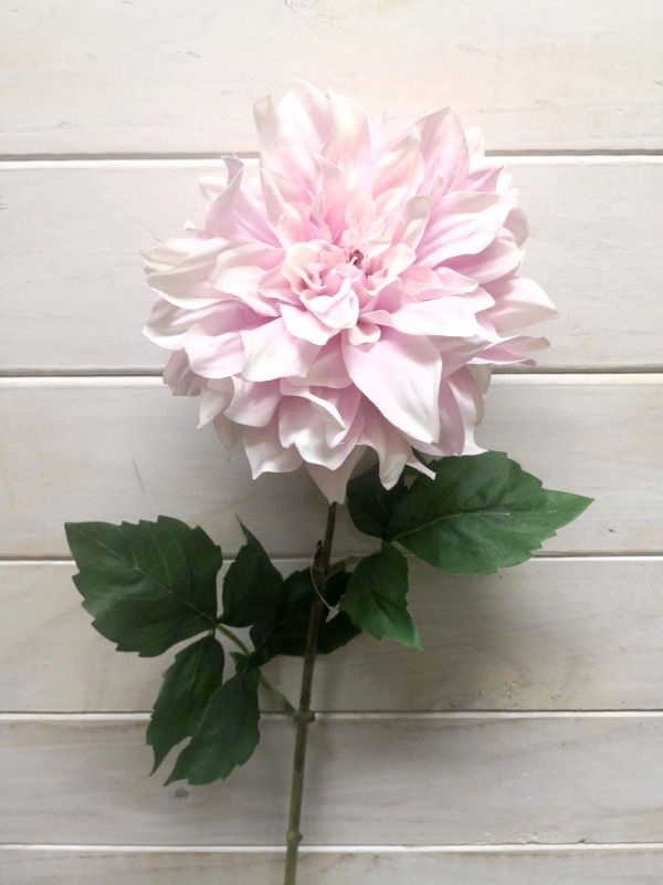 Lifelike pink Shiloh Noelle dahlia stem, perfect for vibrant home decor without maintenance.