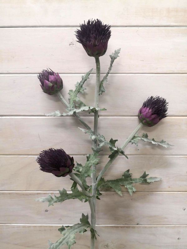 Lifelike Purple Irish Thistle artificial flower, ideal for decor, maintenance-free, vibrant, perfect for low-light spaces.