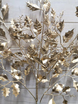 Gold – 70cmGold Holly Leaf Spray  Silver