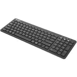 Targus Midsize Bluetooth Antimicrobial Keyboard in black, designed for multi-device use with built-in antimicrobial protection.