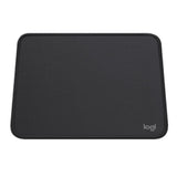 Logitech Studio Series mouse pad in graphite, 200mm x 230mm, features spill resistance and anti-slip base for smooth gliding.