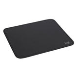 Graphite Logitech mouse pad, 200x230mm, spill-resistant, anti-slip base, perfect for smooth gliding and comfort.