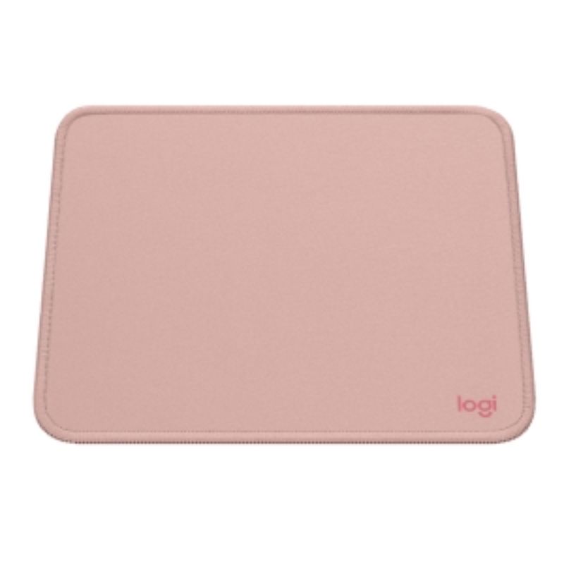 Logitech Studio Series mouse pad in Dark Rose, measuring 200x230 mm, features anti-slip, spill-resistant design for smooth gliding.