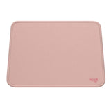 Logitech Studio Series mouse pad in Dark Rose, measuring 200x230 mm, features anti-slip, spill-resistant design for smooth gliding.