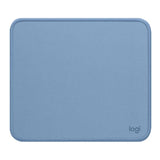 Logitech Studio Series Mouse Pad in Blue Grey, 200x230mm, featuring spill resistance, anti-slip base, and smooth surface for optimal performance.