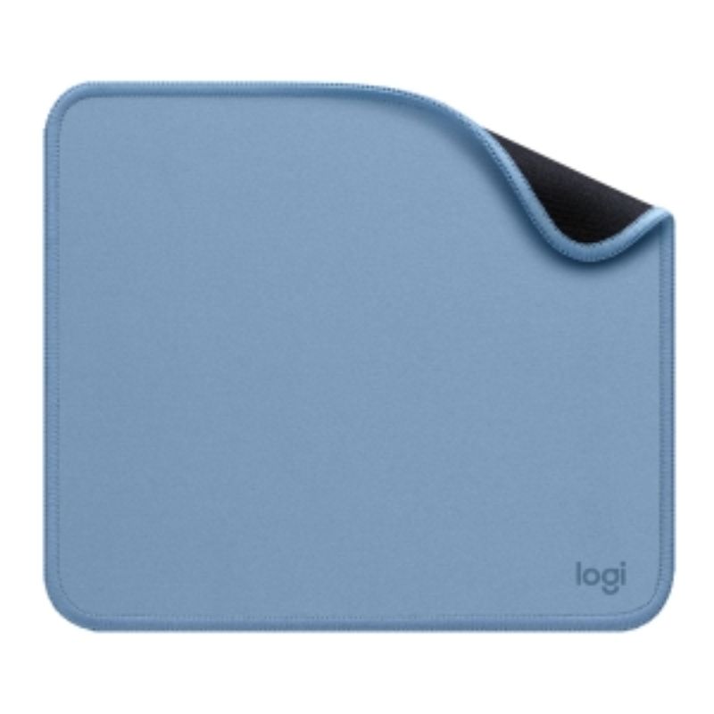 Logitech Studio Series Mouse Pad, Blue Grey, 200x230mm; smooth, spill-resistant, anti-slip base, and durable anti-fray edges.