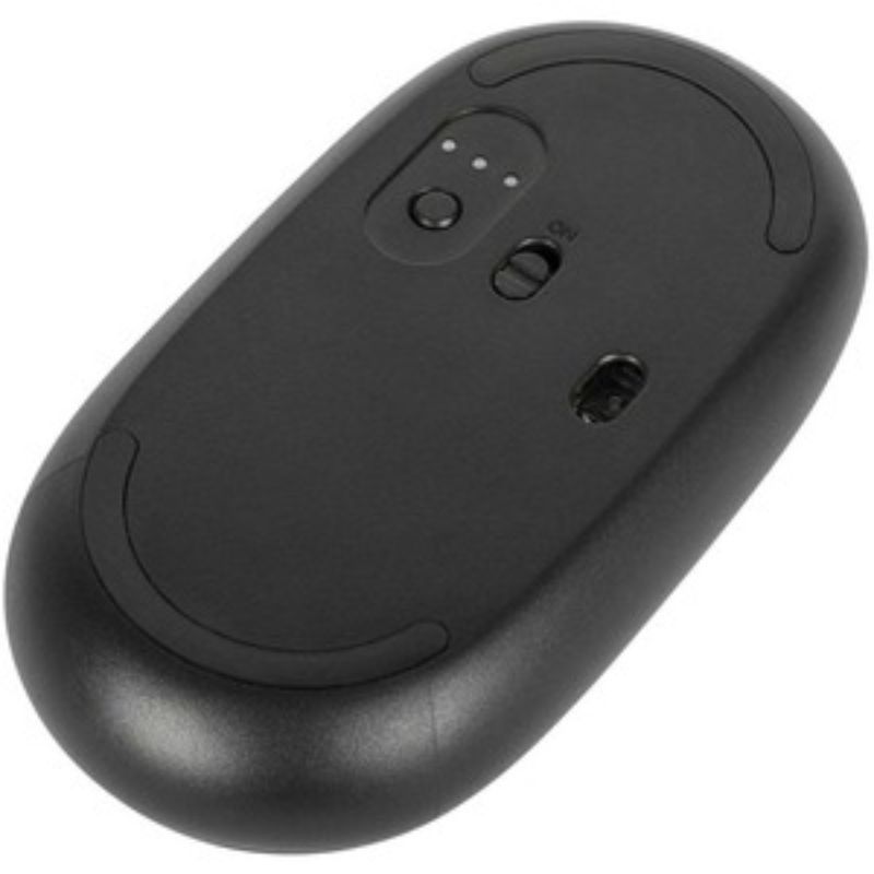 Targus Compact Multi-Device Antimicrobial Wireless Mouse features Bluetooth and 2.4 GHz connectivity with built-in microbiome protection.