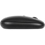 Targus Compact Multi-Device Antimicrobial Wireless Mouse in sleek black, equipped with Bluetooth and 2.4 GHz for seamless connectivity.