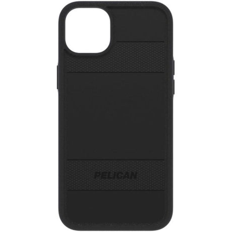 Rugged black iPhone 14 Plus case with MagSafe, featuring impact-resistant shell and shock-absorbing lining for maximum protection.