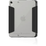 Sleek black STM Studio case for iPad 10th Gen, featuring multi-position stand and durable protection for everyday use.