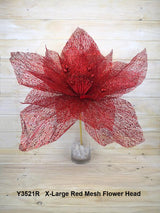 Flower-50cmMesh Flower X-Large  Red