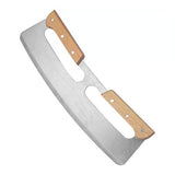 PIZZA ROCKER CUTTER WITH WOOD HANDLE 33C