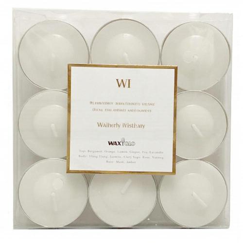 Candle  SCENTED RANGE 4 HOUR TEALIGHTS (9pk) - WHITE TEA GINGER