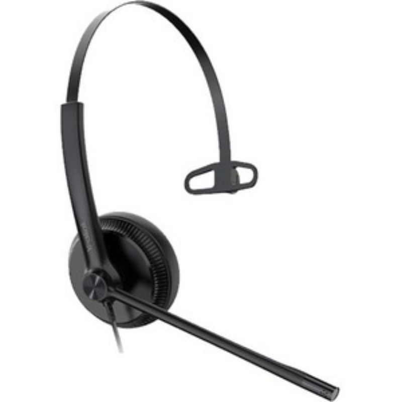 Yealink YHS34 Mono Headset for Yealink IP phones, featuring QD connection, lightweight design, and passive noise cancellation.