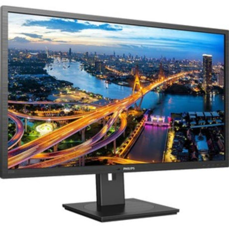 Philips 325B1L/75 QHD 31.5in monitor with WLED, ergonomic design, VESA mount, LowBlue Mode, and HDMI/DP connectivity.