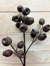 Artificial Eucalyptus Nut Spray (Burgundy)