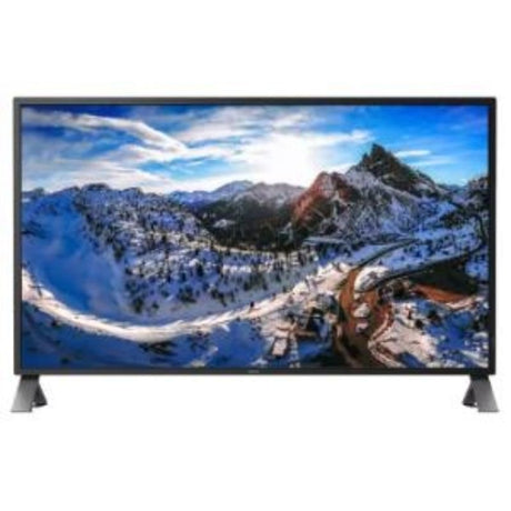 Philips 438P1/75 43-inch 4K LCD display with dual 5W speakers, multiple ports, VESA compatibility, and Multiview technology.