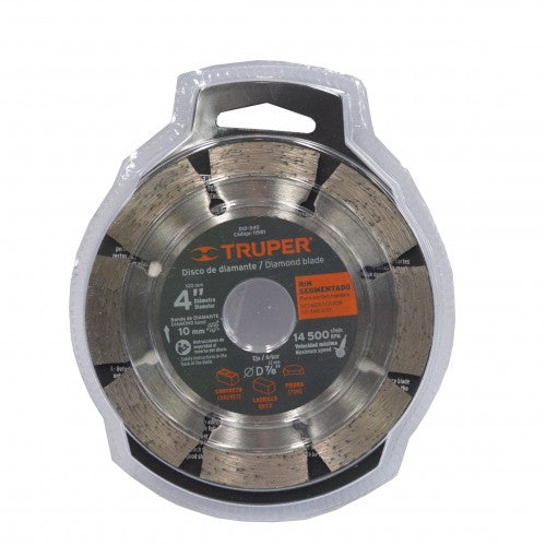 Diamond Segmented Rim Blade - Truper (100mm x22mm)