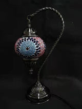 Turkish Mosaic Lamp 2 - Swan Neck Multicolour (37cm)