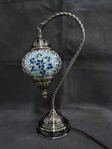 Turkish Mosaic Lamp 8 - Swan Neck Multicolour (37cm)