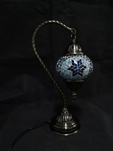 Turkish Mosaic Lamp 9 - Swan Neck Multicolour (37cm)