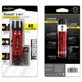 3-in-1 LED Mini Flashlight 80 Lumen Nite Ize Radiant Red