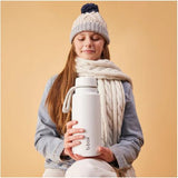 1L Insulated Flip Top Drink Bottle b.box White Out