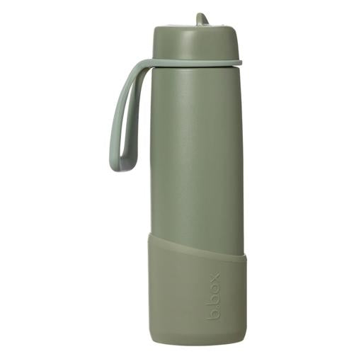 690mL Insulated Bottle Silicone Bumper b.box Olive