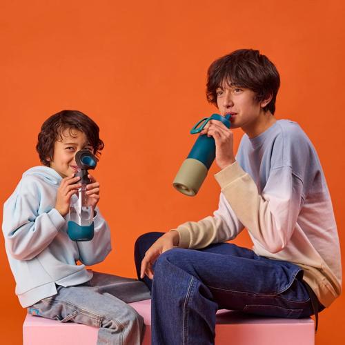 690mL Insulated Bottle Silicone Bumper b.box Olive